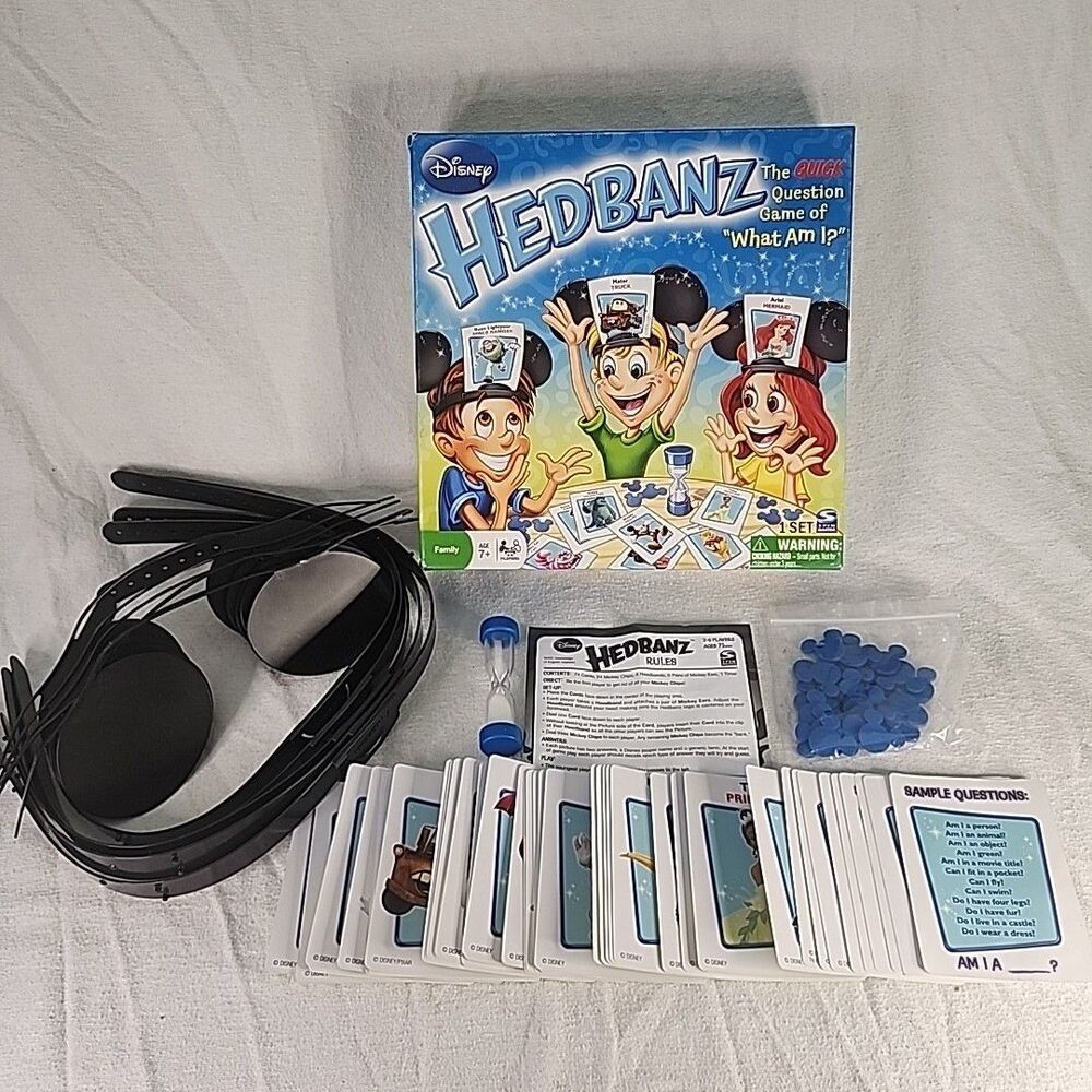 Game Hedbanz Disney Version Quick Questions What I Am Ages 7+ Only 5 Headbands